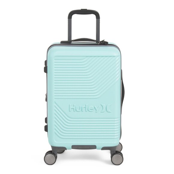 HURLEY Aurora Green 21in Kahuna Hardside Carry-on Spinner - Picture 1 of 2